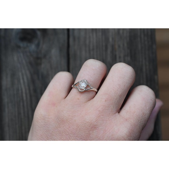 Engagement rings, raw diamond ring, raw stone ring, alternative engageme… - Picture 1 of 7
